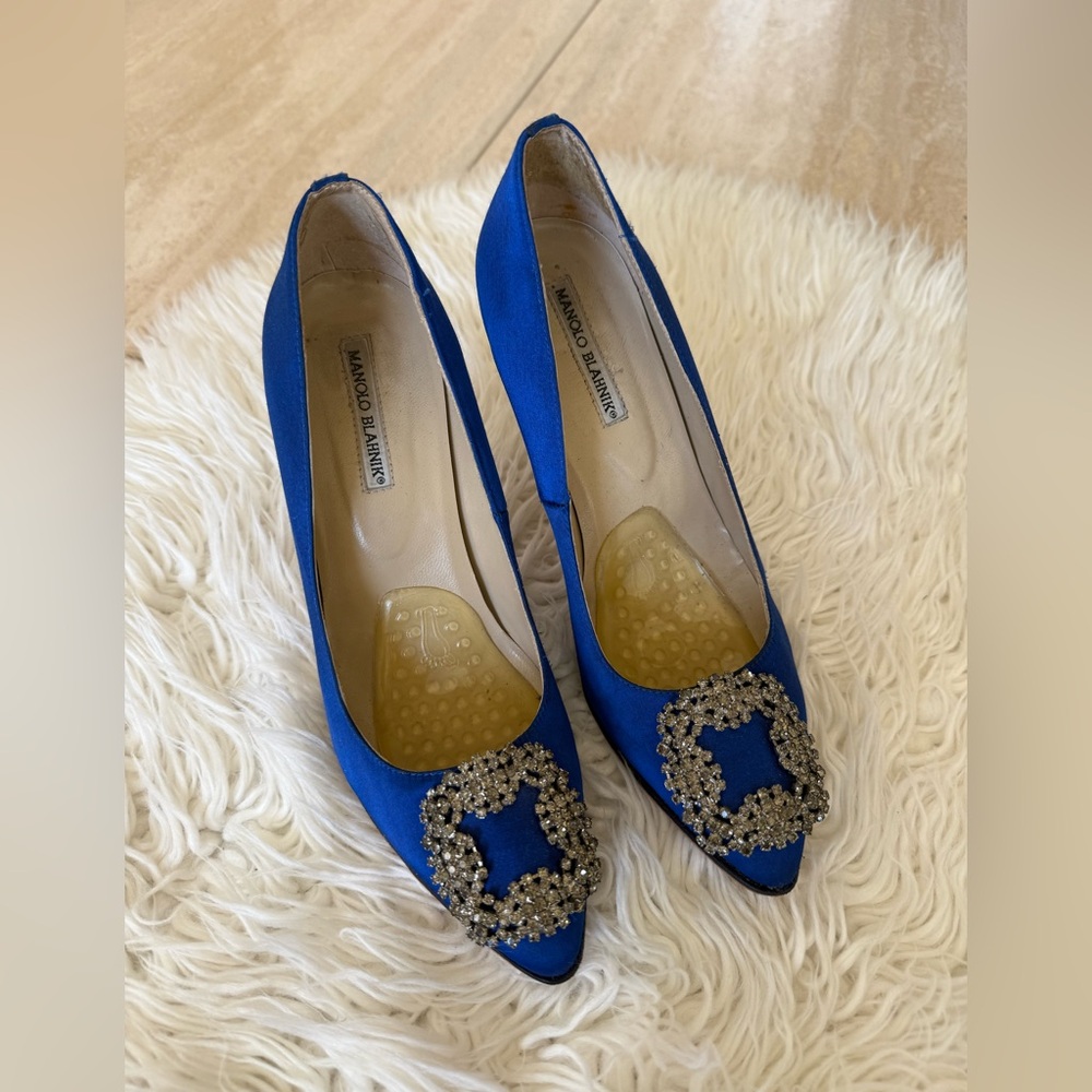 Manolo Blahnik Blue Heels